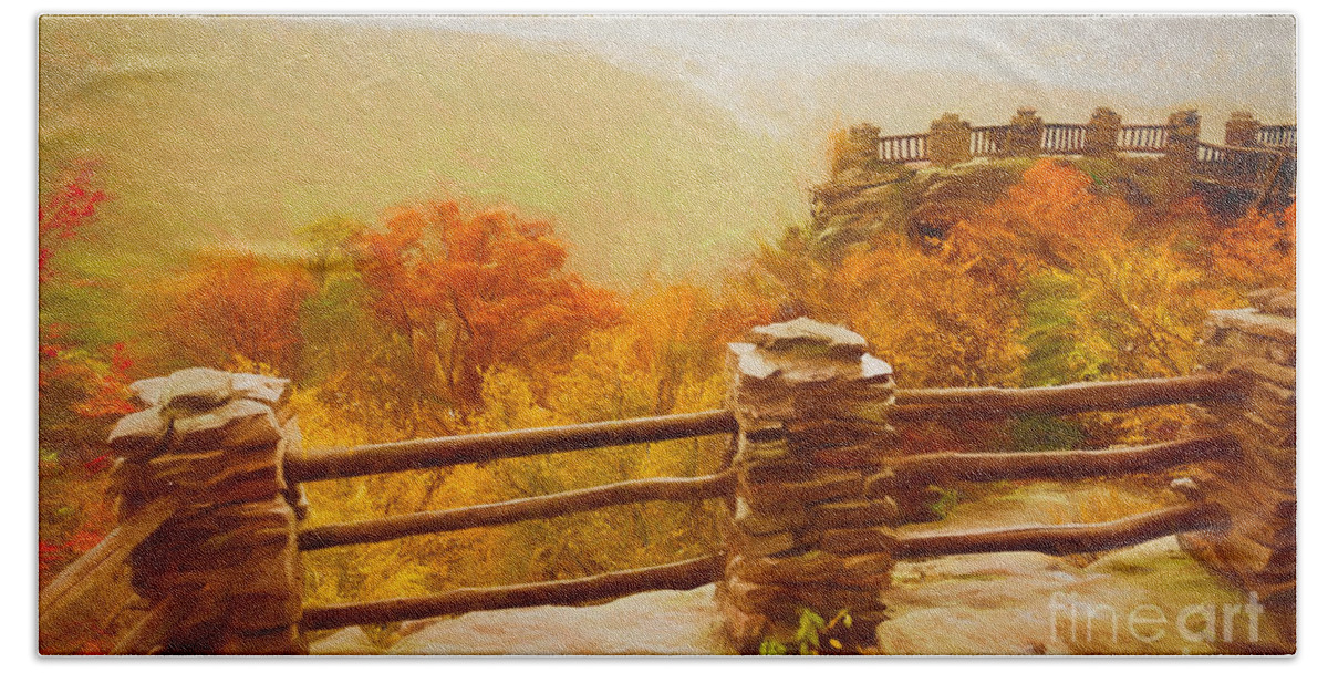 Fall Bath Towel featuring the photograph Overlook - Fall in West Virginia by Kathleen K Parker