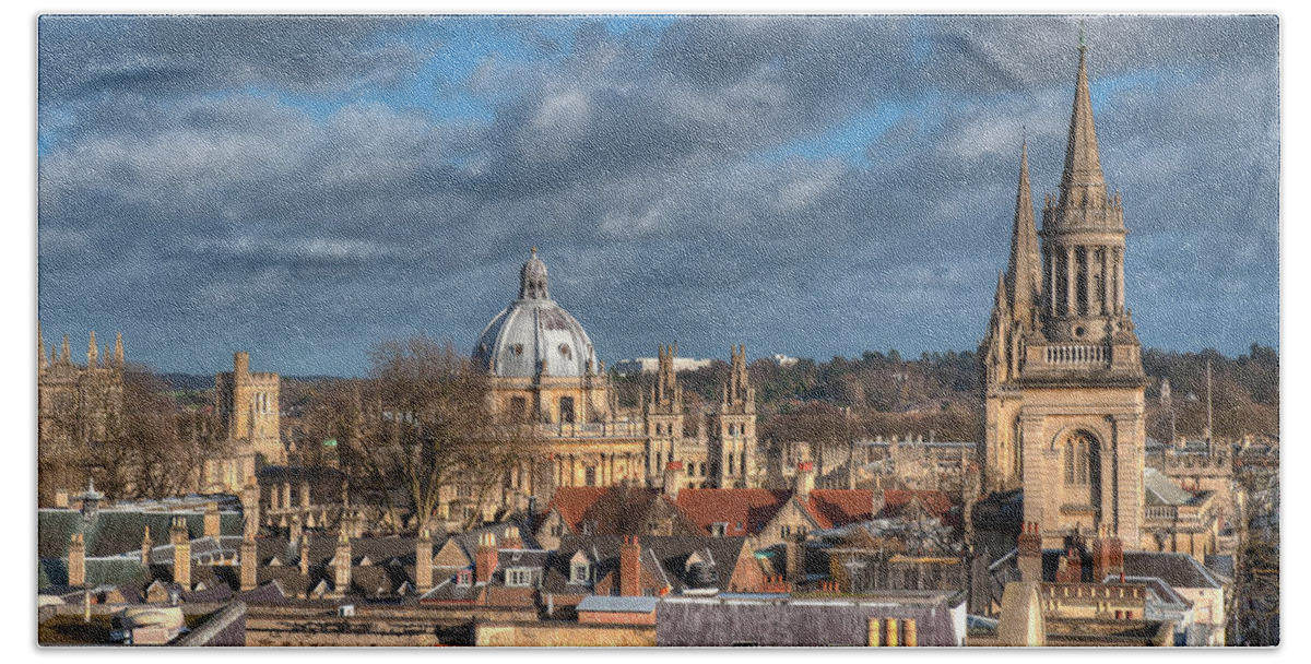 Architecture Hand Towel featuring the photograph Oxford Skyline by Mark Llewellyn