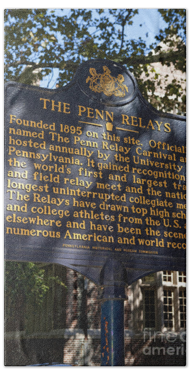Penn Relays Bath Towel featuring the photograph PA-130 The Penn Relays by Jason O Watson