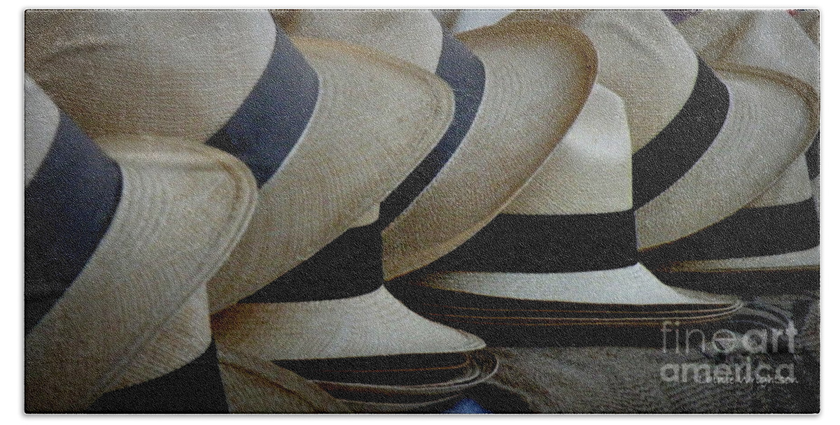 Hats Bath Towel featuring the photograph Panama Hats by Lainie Wrightson