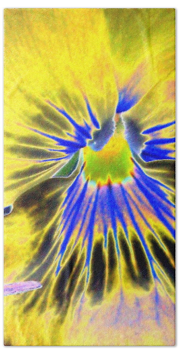 Pansy Bath Sheet featuring the photograph Pansy Power 57 by Pamela Critchlow