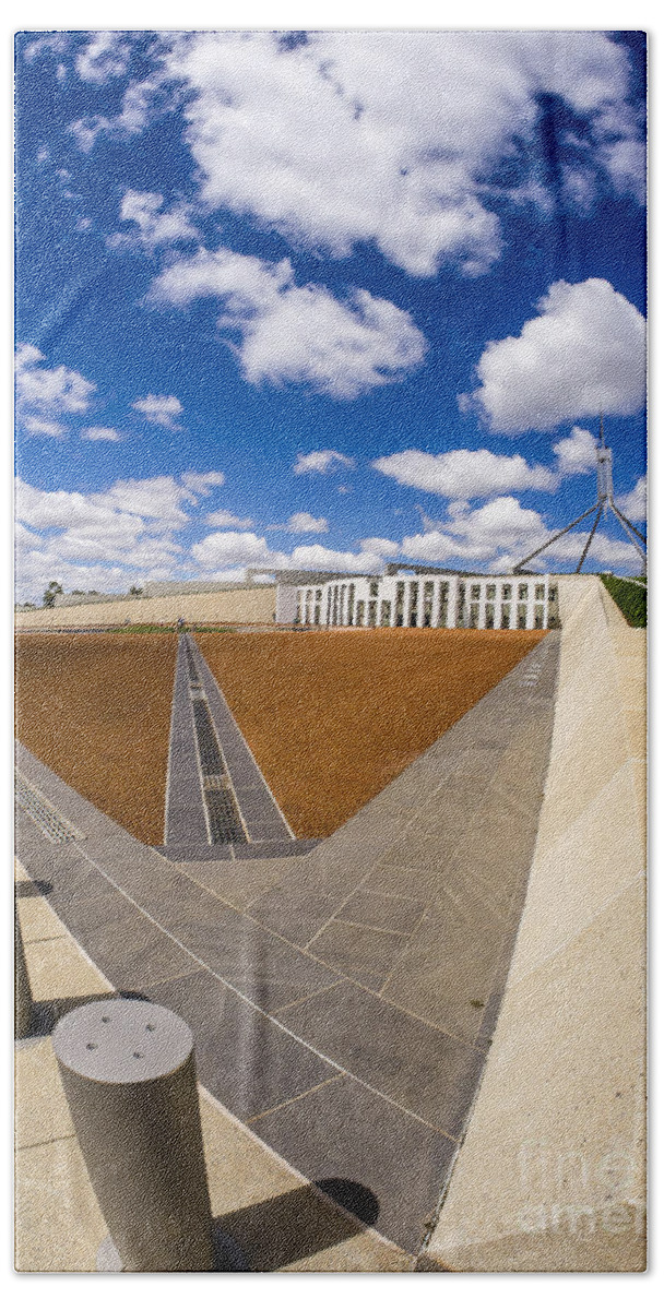 Australia Bath Towel featuring the photograph Parliament House Australia by Steven Ralser