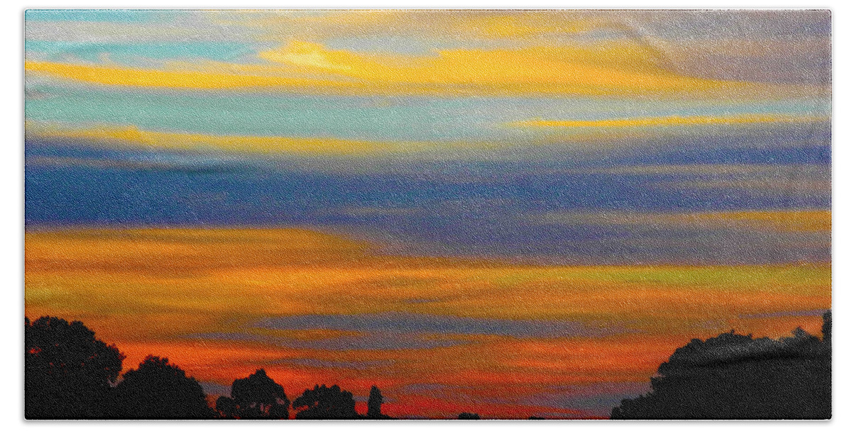 Sunrise Hand Towel featuring the photograph Pastel Sunrise by Mark Blauhoefer