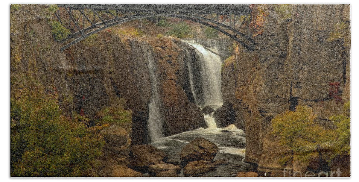 Patterson Great Falls Bath Towel featuring the photograph Paterson Great Falls New Jersey by Adam Jewell