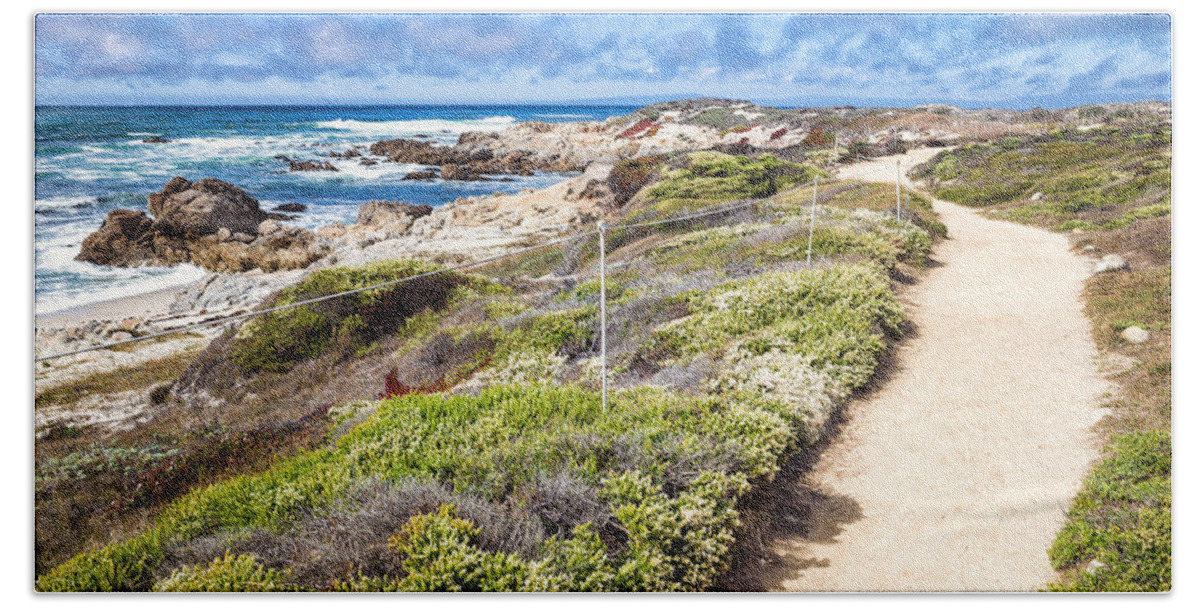 Asilomar State Beach Hand Towel featuring the photograph Pathway At Asilomar State Beach by Priya Ghose