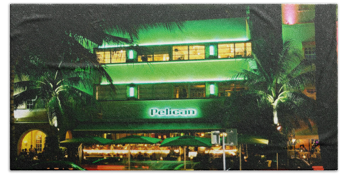 Pelican Hotel Bath Towel featuring the photograph Pelican Hotel Film Image by Gary Dean Mercer Clark