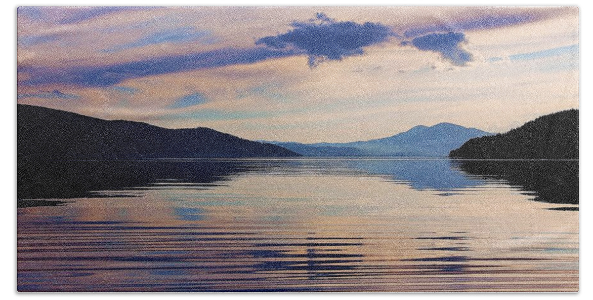 Lake Bath Towel featuring the photograph Pend Oreille Peace by Benjamin Yeager