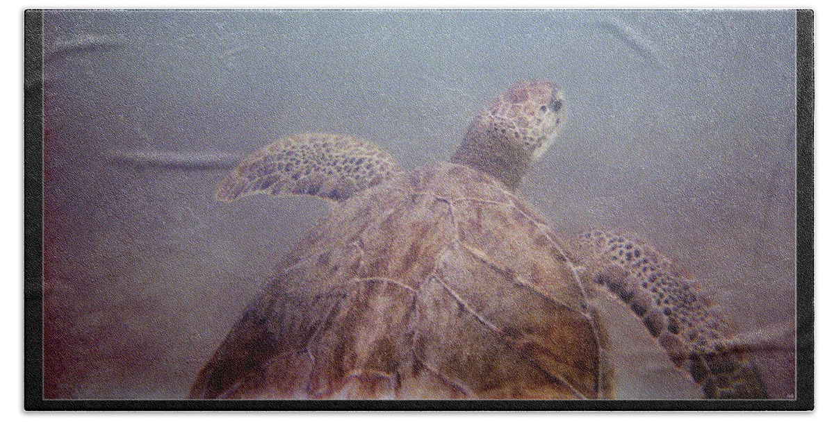 Turtle Bath Towel featuring the photograph Persevere II by Weston Westmoreland