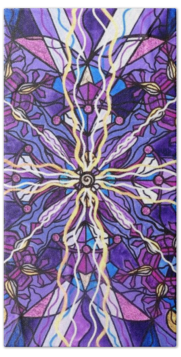 Pineal Opening Hand Towel featuring the painting Pineal Opening by Teal Eye Print Store
