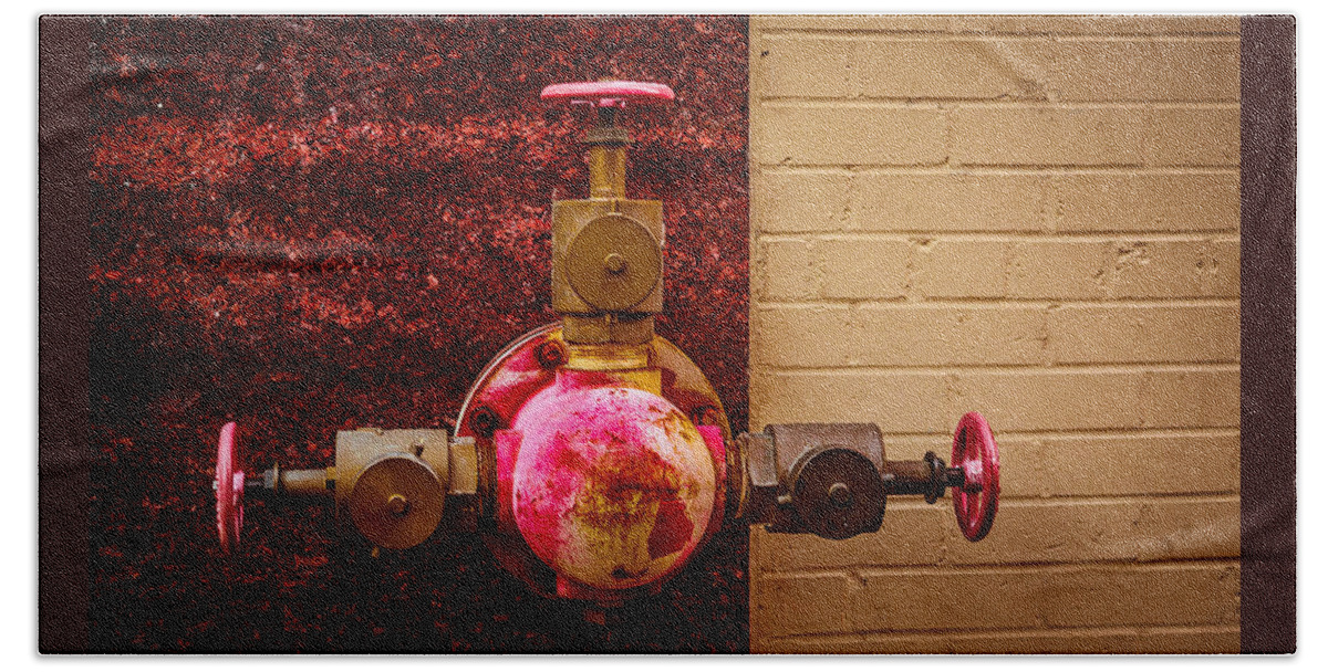 Architecture Hand Towel featuring the photograph Pink and Rusted by Melinda Ledsome