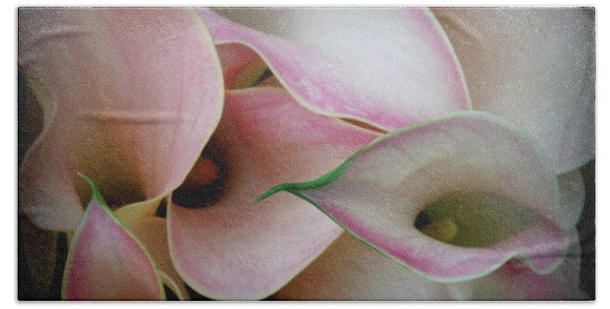 Flower Bath Towel featuring the photograph Pink Calla Lily by Lainie Wrightson