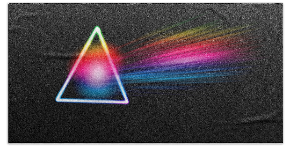 Pink Floyd Bath Towel featuring the digital art Pink Floyd- Dark Side of the Moon by Becca Buecher