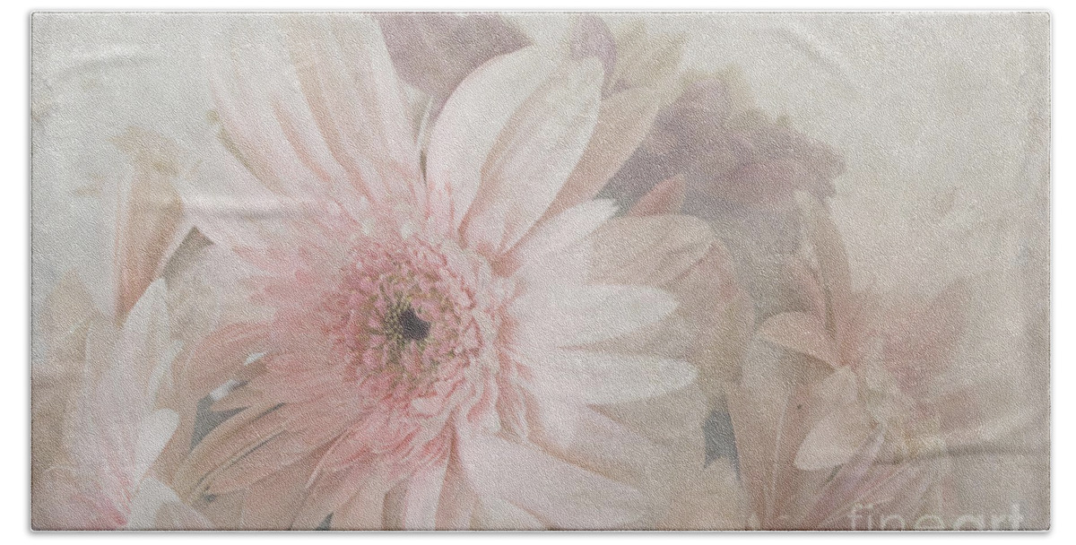 Pink Hand Towel featuring the photograph Pink gerberas by Cindy Garber Iverson