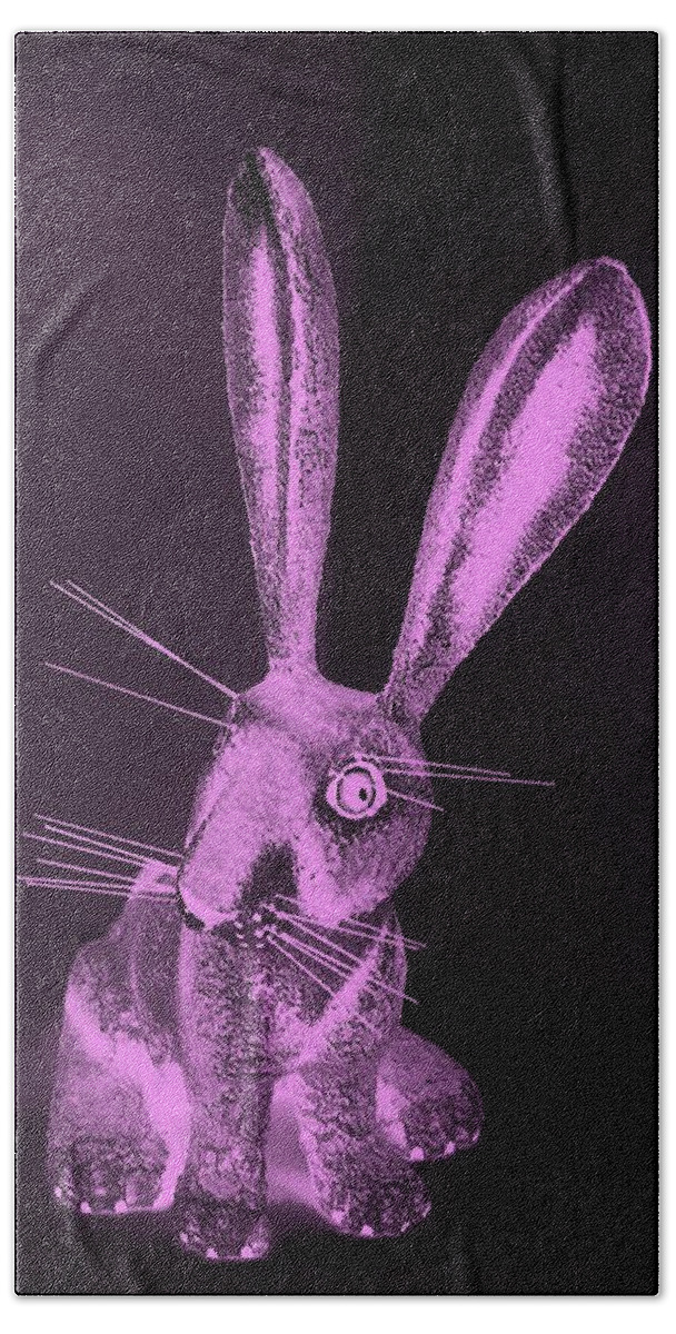 Rabbit Hand Towel featuring the photograph Pink New Mexico Rabbit by Rob Hans