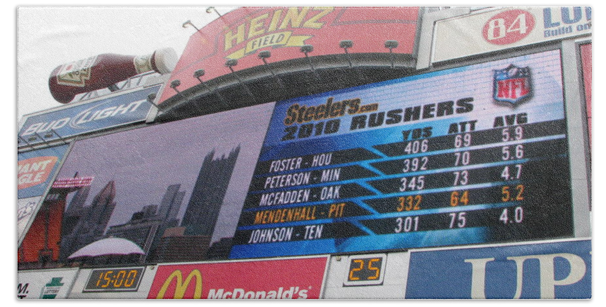 Heinz Field Hand Towel featuring the photograph Pittsburgh Ketchup by Michael Krek