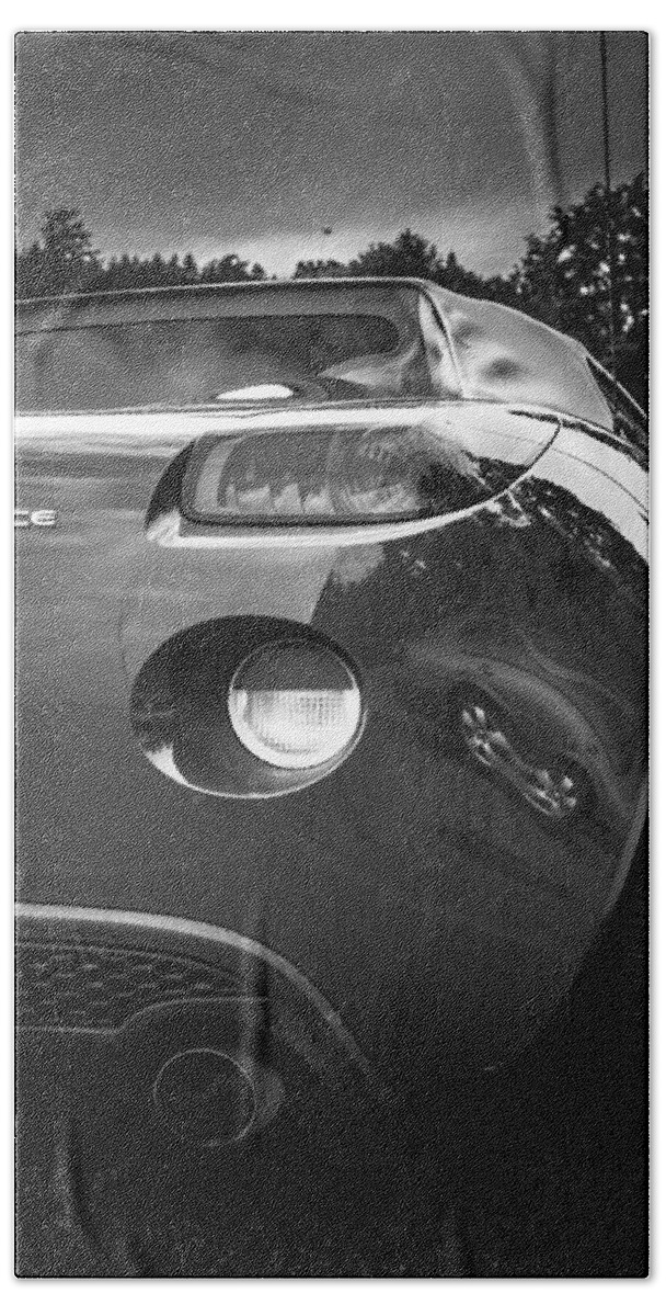 Reflection Bath Towel featuring the photograph Pontiac solstice rear view by Eti Reid
