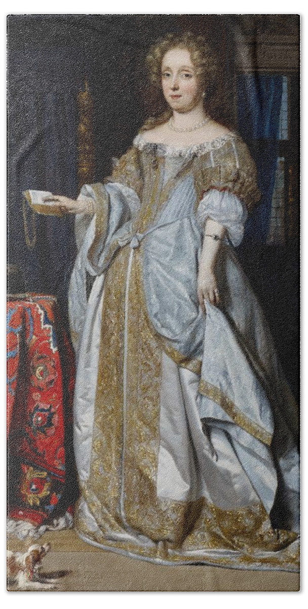 Portrait Hand Towel featuring the painting Portrait of a Lady by Gabriel Metsu