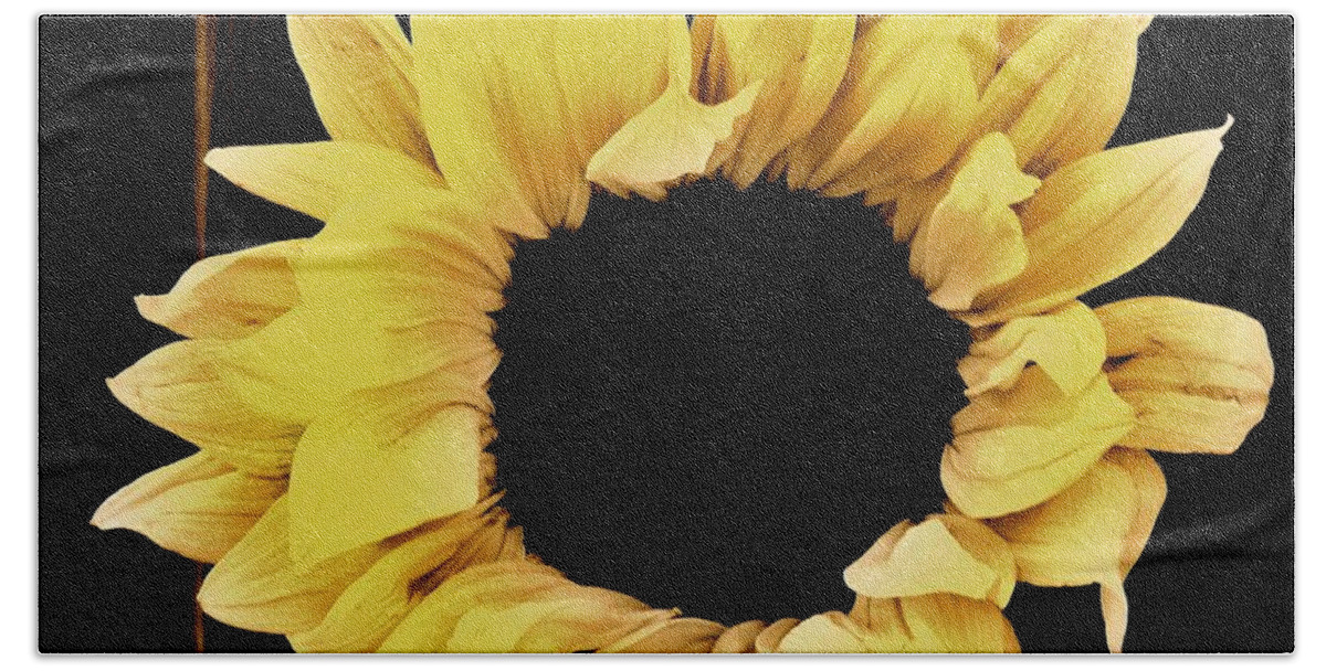 Photo Bath Towel featuring the photograph Pretty Macro Sunflower by Marsha Heiken