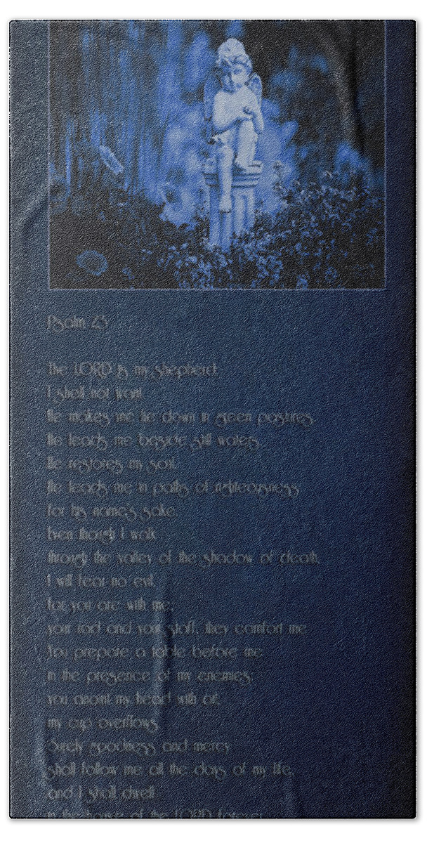 Bible Bath Towel featuring the photograph Psalm 23 - The Lord Is My Shepherd... by Maria Angelica Maira