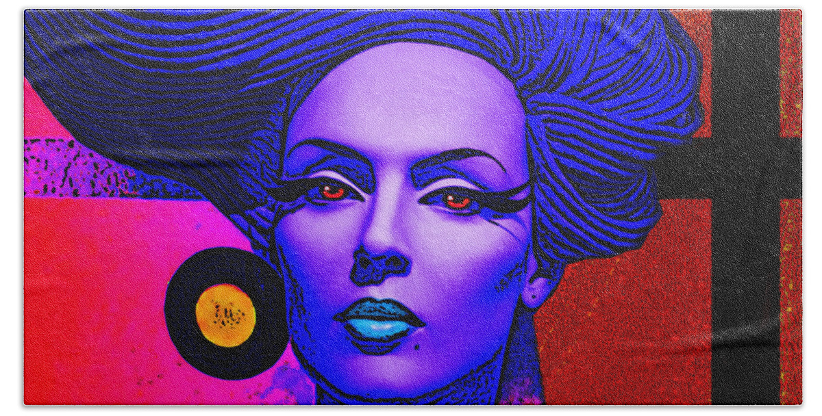Lady Hand Towel featuring the photograph Purple Lady by Chuck Staley