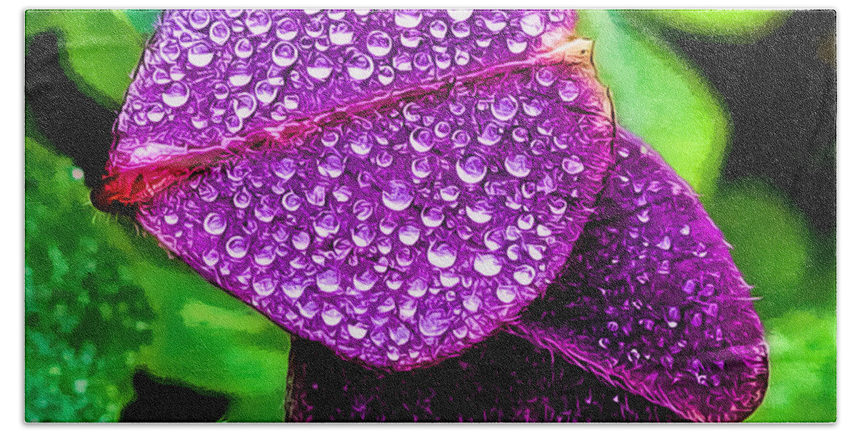 Clover Canvas Print Bath Towel featuring the photograph Purple Shimmer by Lucy VanSwearingen