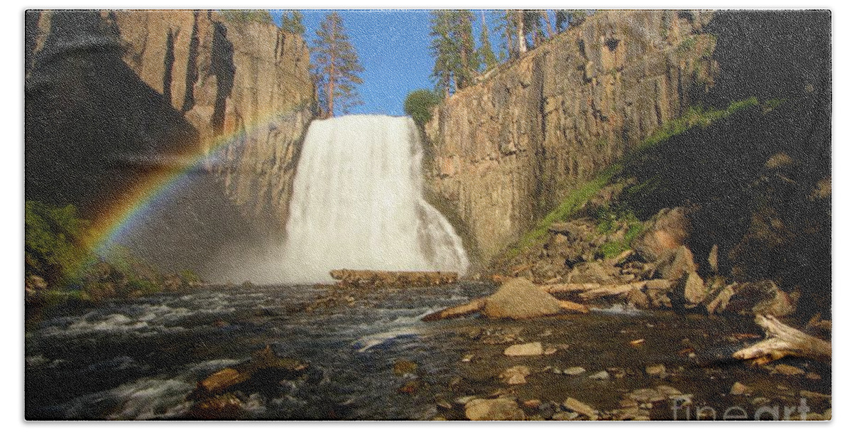 Rainbow Falls Hand Towel featuring the photograph Rainbow Falls Creek by Adam Jewell