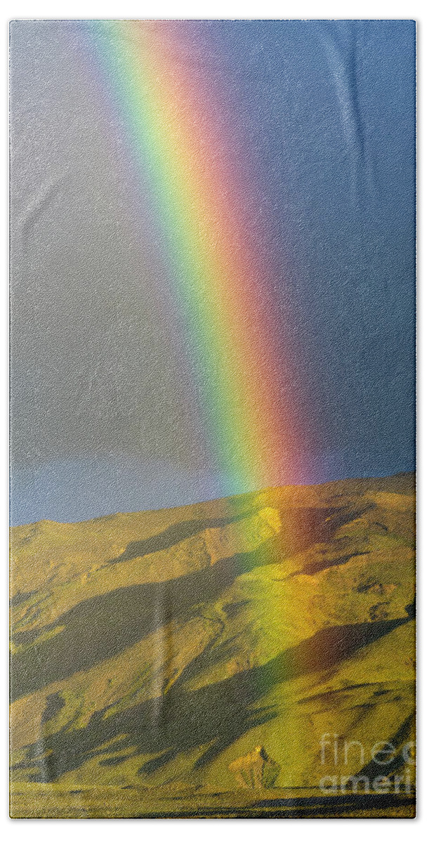 00346028 Hand Towel featuring the photograph Rainbow Los Glaciares National Park by Yva Momatiuk and John Eastcott