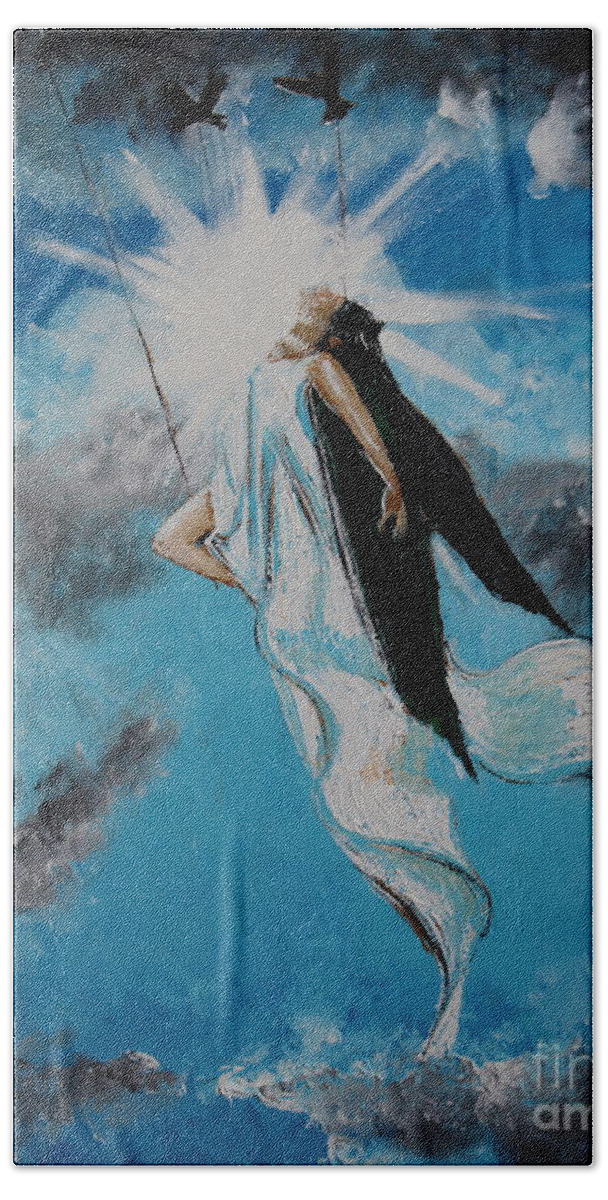 Impressionism Bath Towel featuring the painting Ravesencion by Stefan Duncan