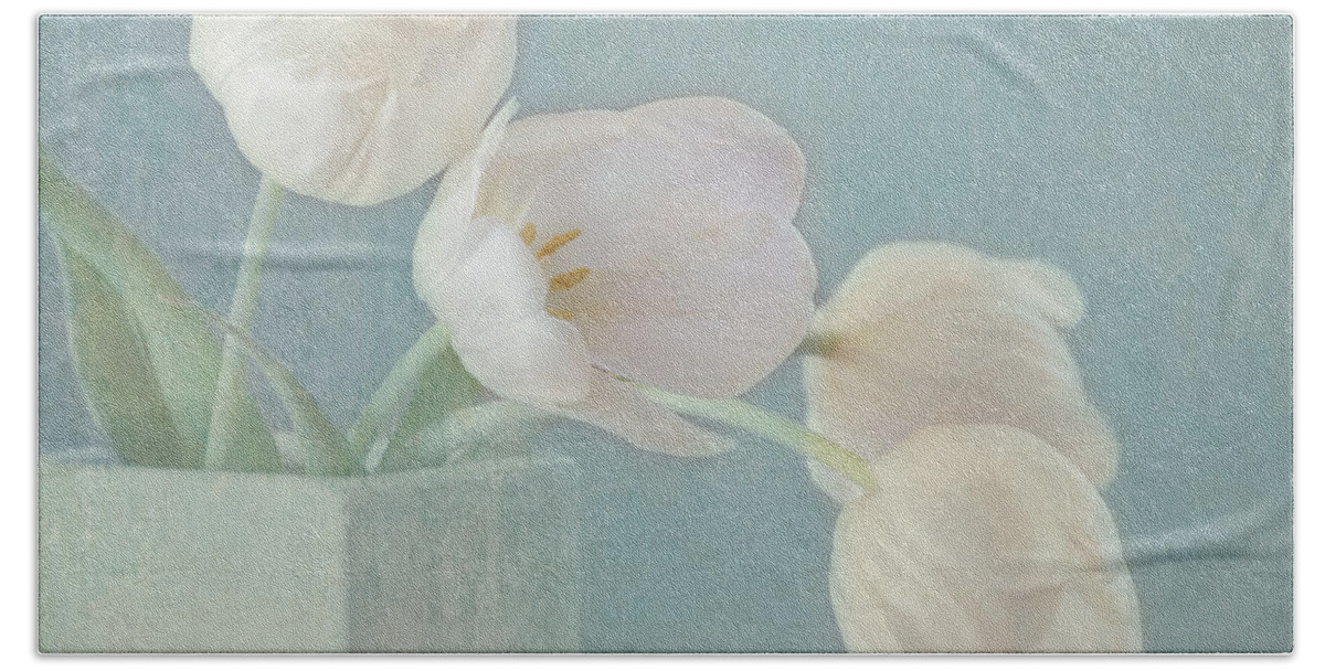 White Flower Hand Towel featuring the photograph Ray of Beauty by Kim Hojnacki