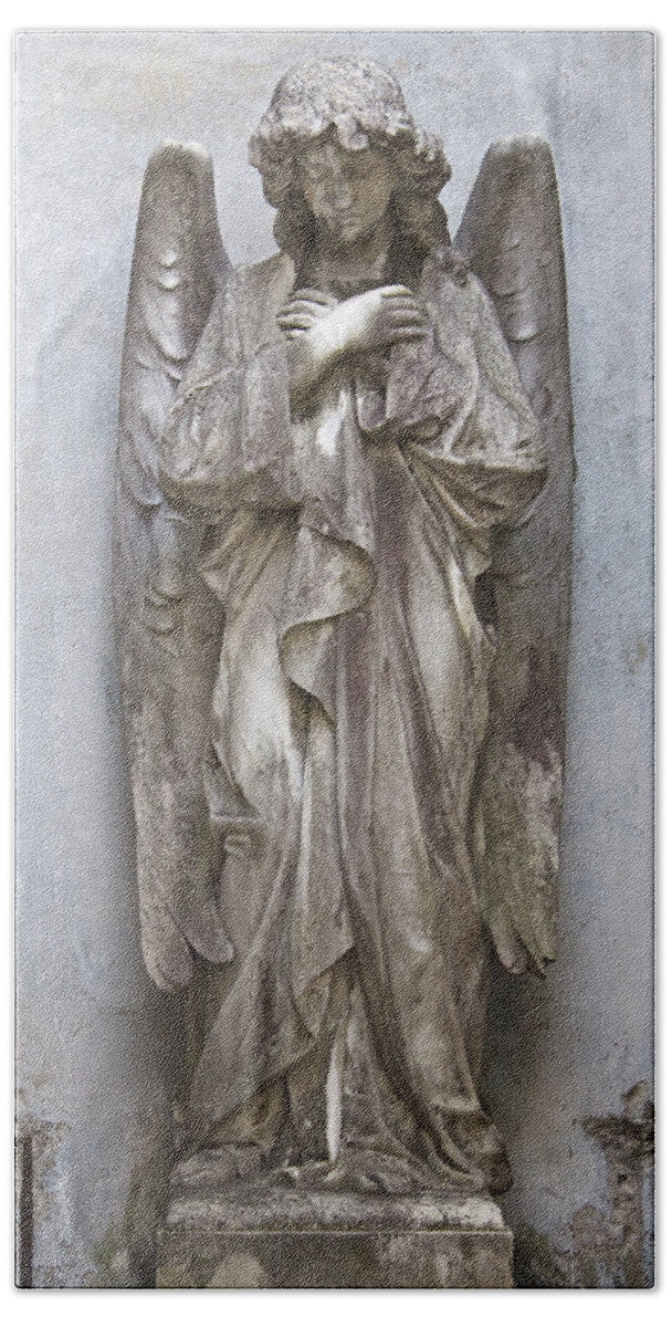 Angels Bath Towel featuring the photograph Recoleta Angel by Venetia Featherstone-Witty