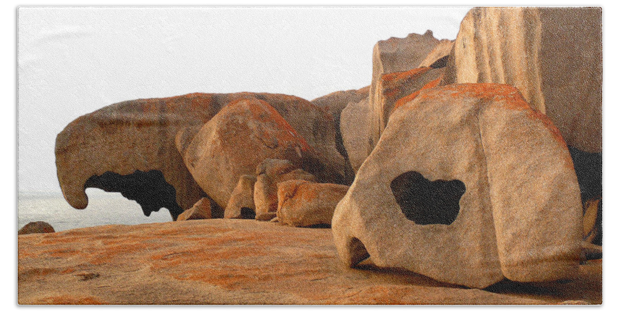 Rocks Hand Towel featuring the photograph Remarkable Rocks by Evelyn Tambour