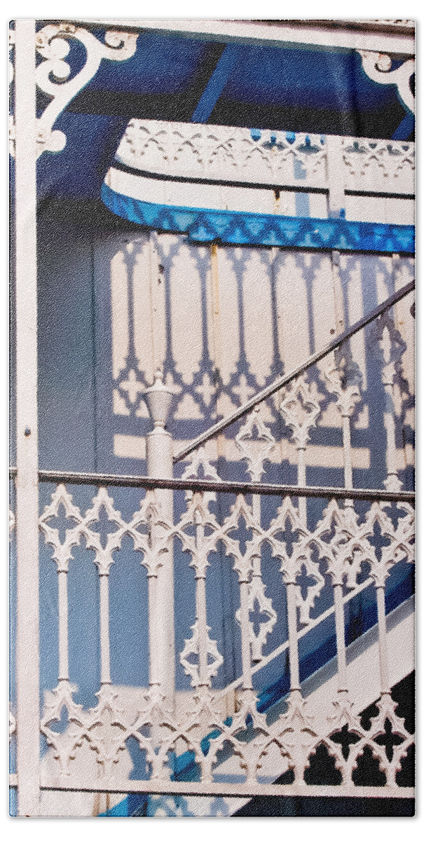 Bars Bath Towel featuring the photograph Riverboat Railings by Christi Kraft