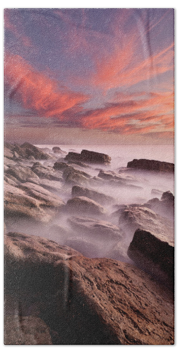 Rocks Bath Towel featuring the photograph Rock caos by Jorge Maia