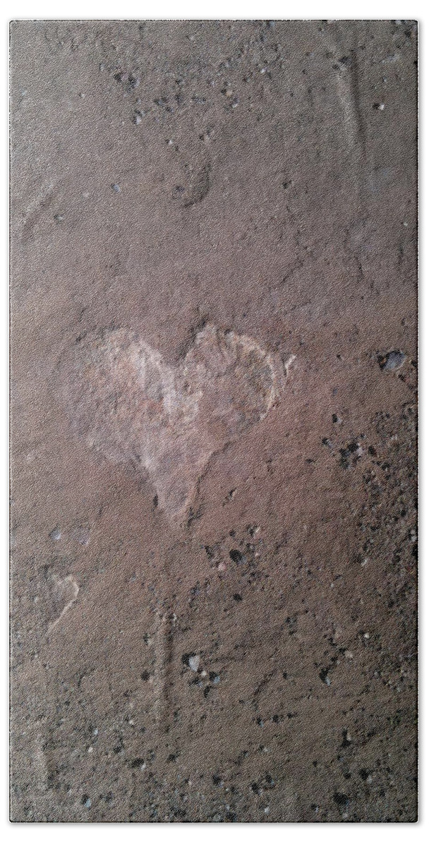 Rock Bath Towel featuring the photograph Rock Heart by Claudia Goodell