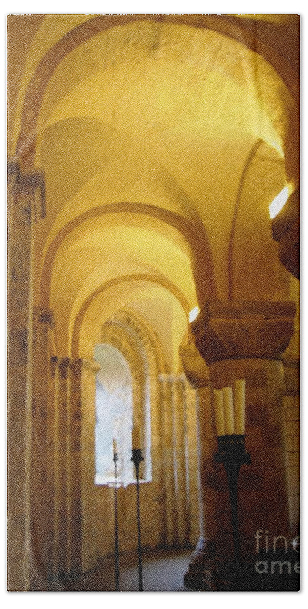 St. John's Chapel Bath Towel featuring the photograph Romanesque by Denise Railey