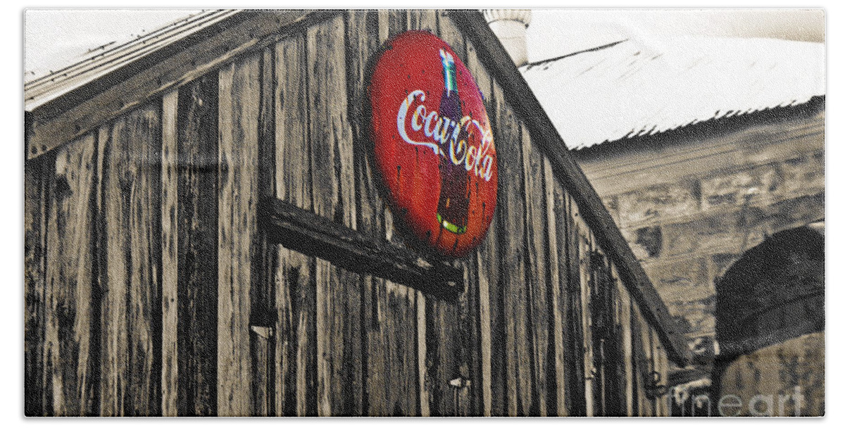 Coke Bath Towel featuring the photograph Rustic by Scott Pellegrin