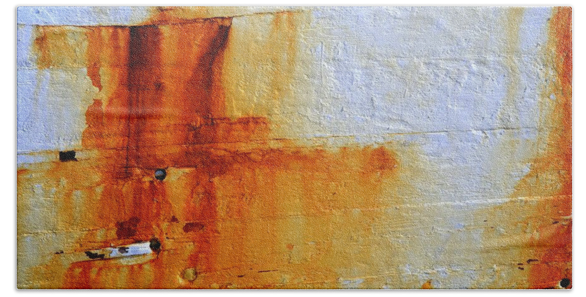 Rust Bath Towel featuring the photograph Rusty Abstract by Corinne Rhode