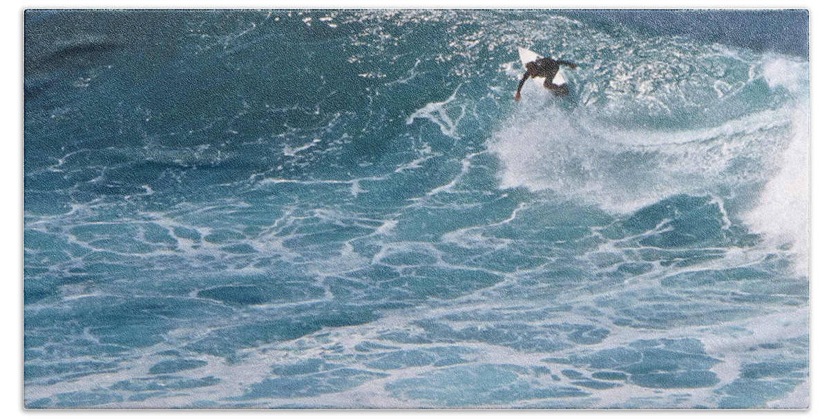 Surf Bath Towel featuring the photograph S-Turns by Kathy Corday