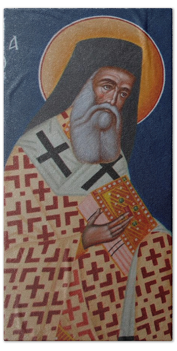 Saint Nectarios Hand Towel featuring the photograph Saint Nectarios by George Katechis