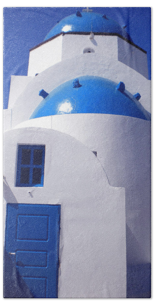 Colette Bath Towel featuring the photograph Santorini Church by Colette V Hera Guggenheim