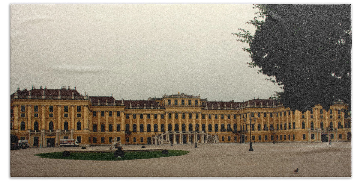 Austria Bath Towel featuring the photograph Schonbrunn Palace by Caroline Stella