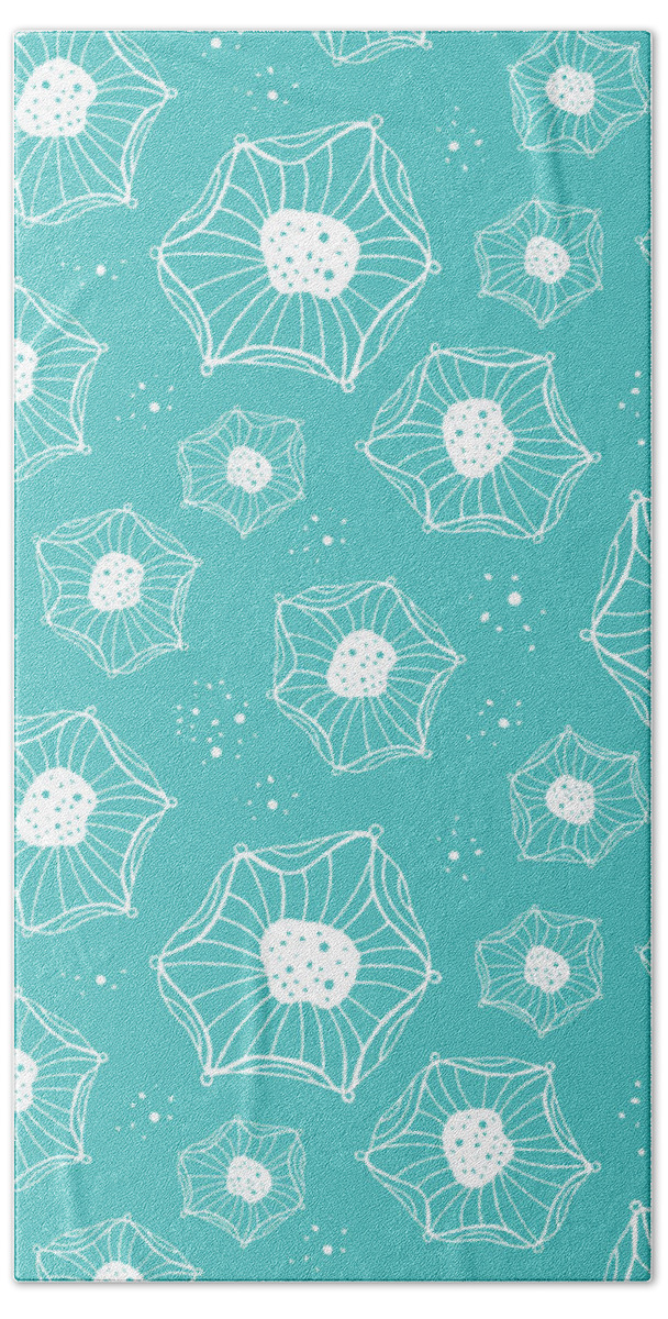 Susan Claire Hand Towel featuring the photograph Sea Flower by MGL Meiklejohn Graphics Licensing