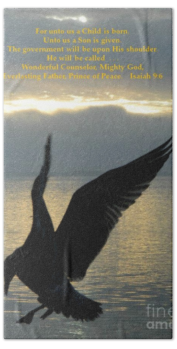 Seagull Bath Towel featuring the photograph Seagull Christmas by Gallery Of Hope 
