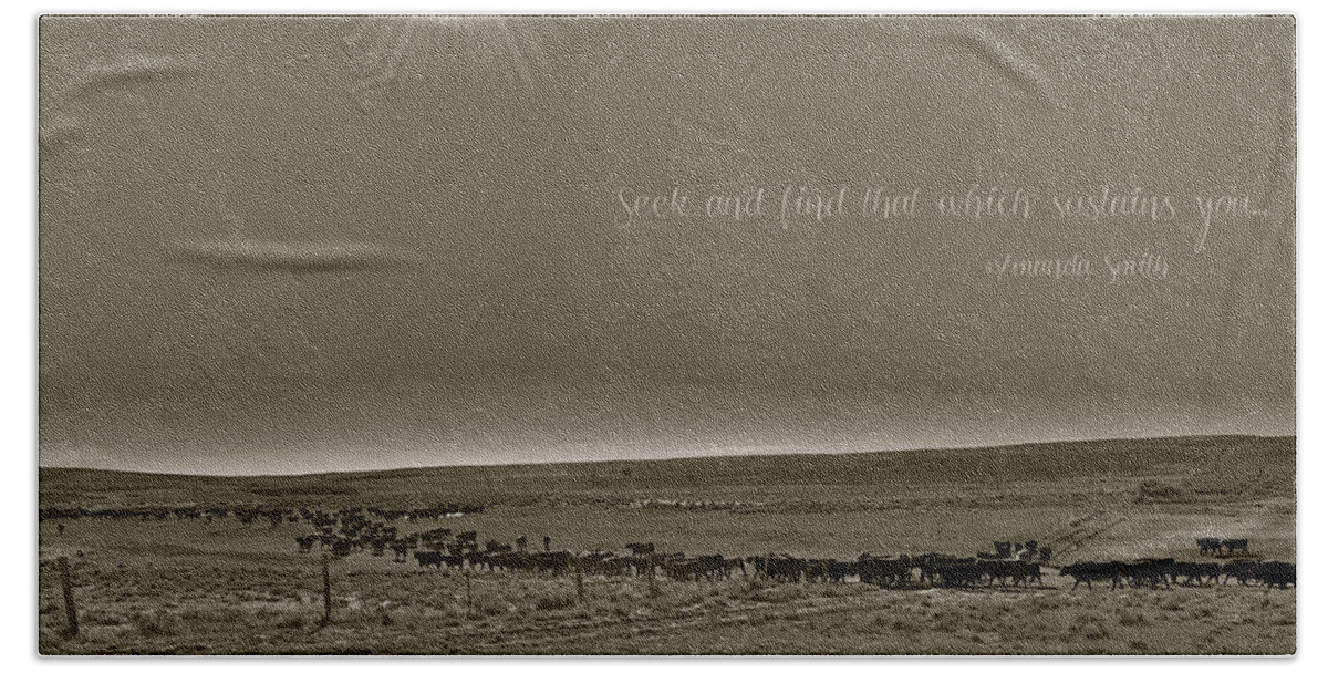 Cattle Bath Towel featuring the photograph Seek and Find by Amanda Smith