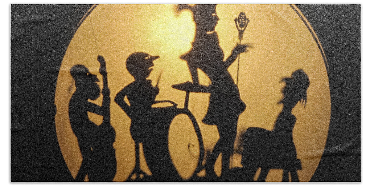 Shadow-puppet Bath Towel featuring the photograph Shadow Puppet Band Image Art By Jo Ann Tomaselli by Jo Ann Tomaselli
