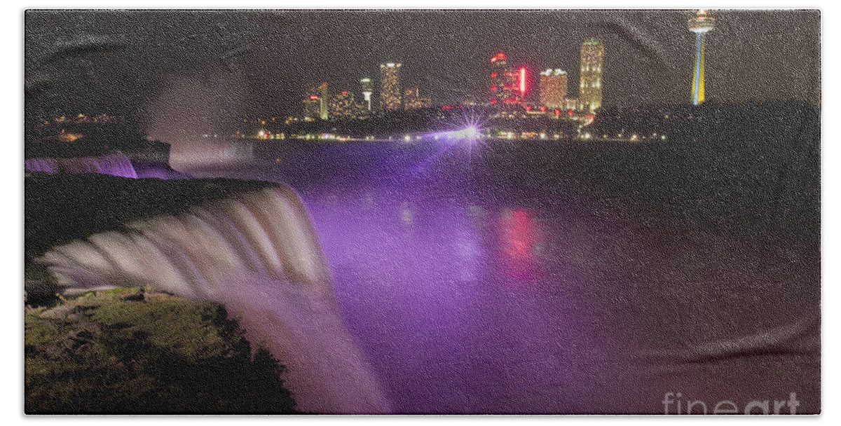Niagara Hand Towel featuring the photograph Shine On Brightly by Evelina Kremsdorf