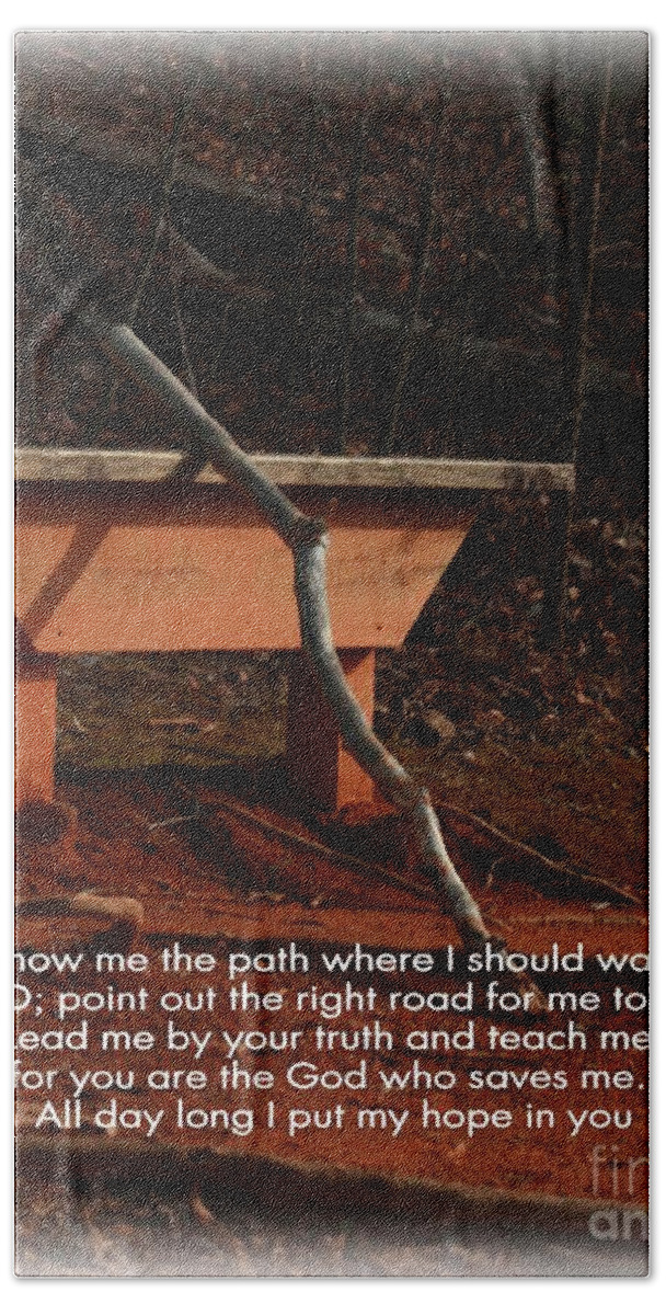 Recreation Hand Towel featuring the photograph Show Me the Path by Sandra Clark