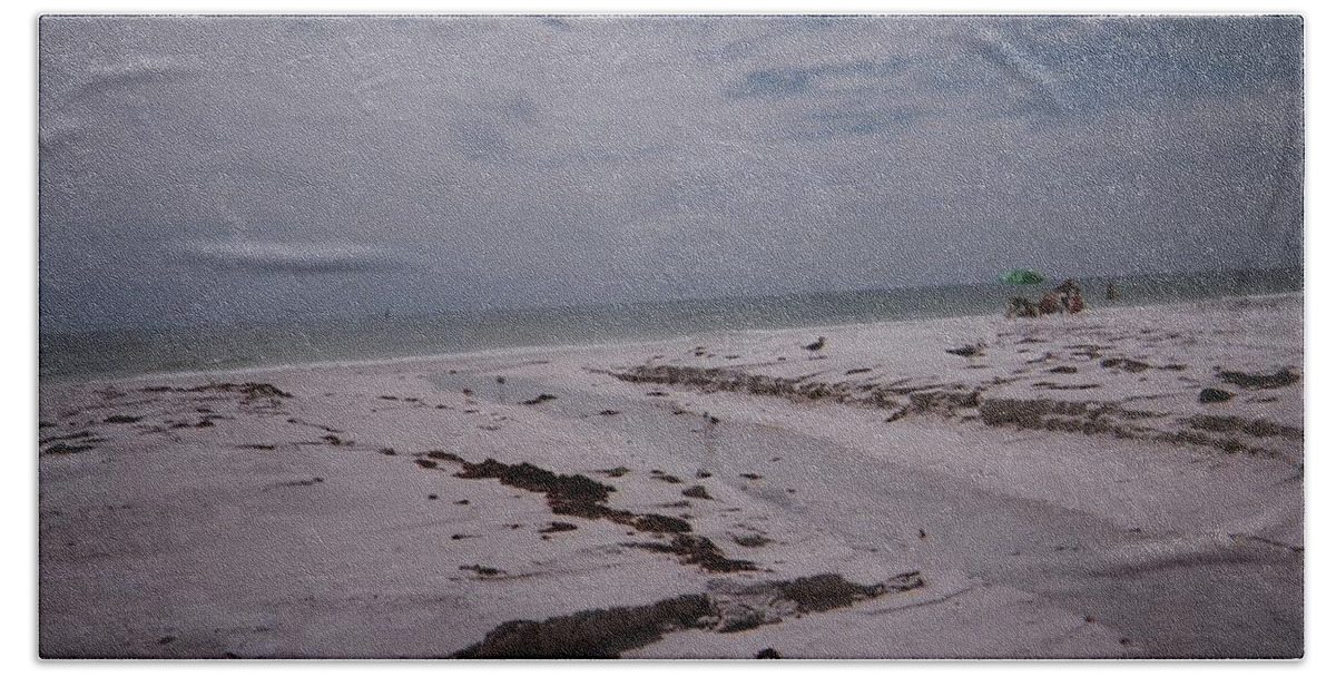 White Sand Hand Towel featuring the photograph Siesta Key by Suzanne Berthier