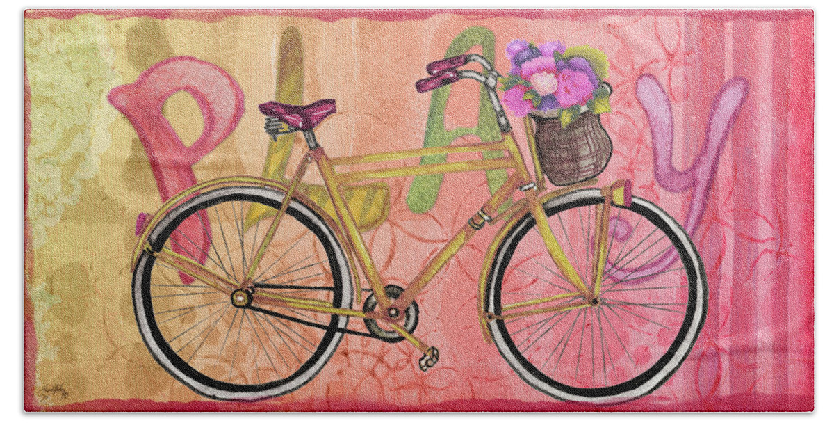 Sing Bath Towel featuring the digital art Sing And Play Bike II by Elizabeth Medley