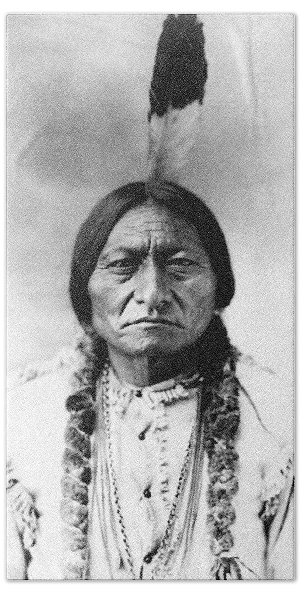 Sitting Bull Bath Towel featuring the photograph Sitting Bull by Bill Cannon